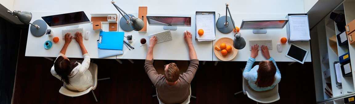 multiple employees using a small business phone system