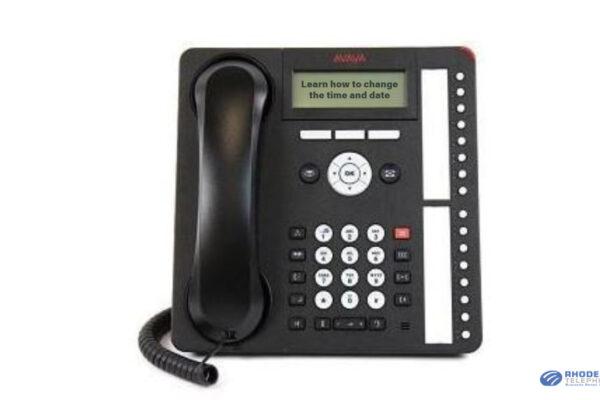 how to change the time on avaya phone